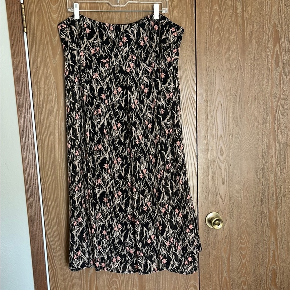 Floral Black and Pink Women's Skirt